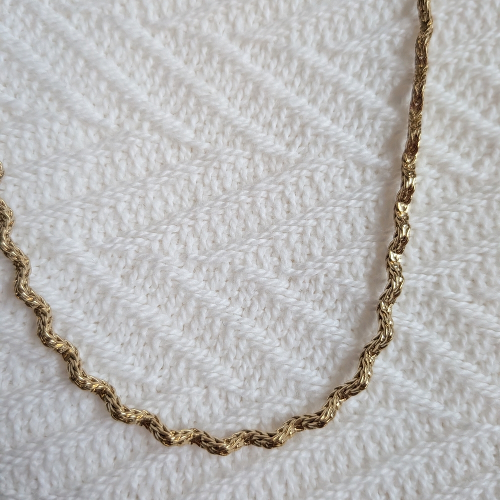 Gold Twisted Rope Chain Necklace - Women Jewelry